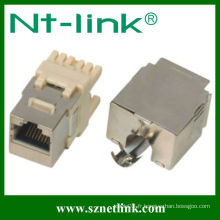 Dual IDC cat5e rj45 blanc stp keystone jack